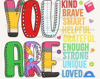 You Are Kind Png, Back To School Png, Teacher Appreciation Gift, Funny Teacher png, Teacher Life Gift, Hello School Png, First Day Of School