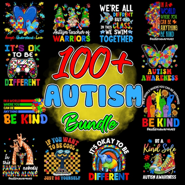 100+ Autism Designs Bundle, Autism Awareness Png, Autism Quote Png, Au-Some, Autism Mom Png, Puzzle Png, Autism Ribbon Png, Puzzle Piece Png