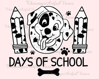 101 Tage Schule Png, 101 Tage Schule Dalmatiner Png, ich habe 100 Tage Png überlebt, Kindergarten Png, Schüler-Lehrer-Geschenk, zurück in der Schule