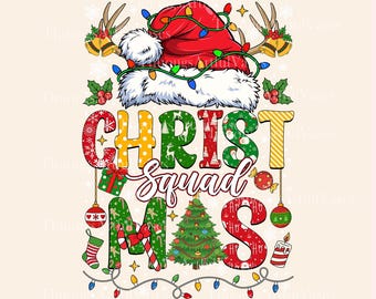Christmas Squad PNG, Christmas Tree png, Christmas Crew png, Christmas Family Matching Shirt, Trendy Christmas Png, Digital Download