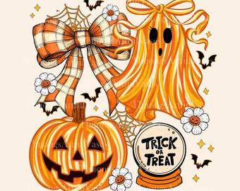 Preppy Ghost PNG, Splatter Ghost Pumpkin Png, Preppy Halloween PNG, Brushstroke Fall Png, Coquette Ghost PNG, Girly Halloween Coquette Bow