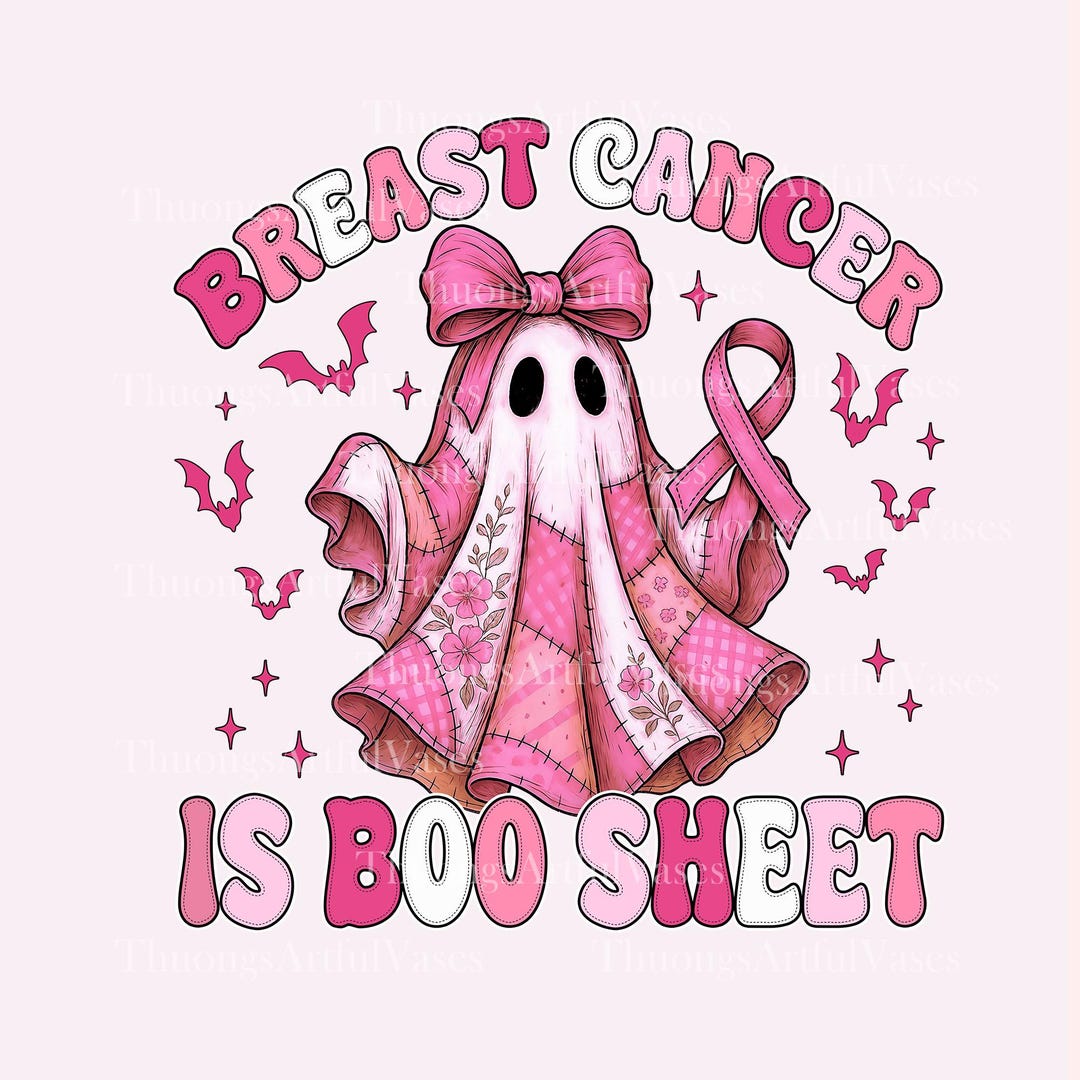 Breast Cancer is Boo Sheet Png, in October We Wear Pink Png