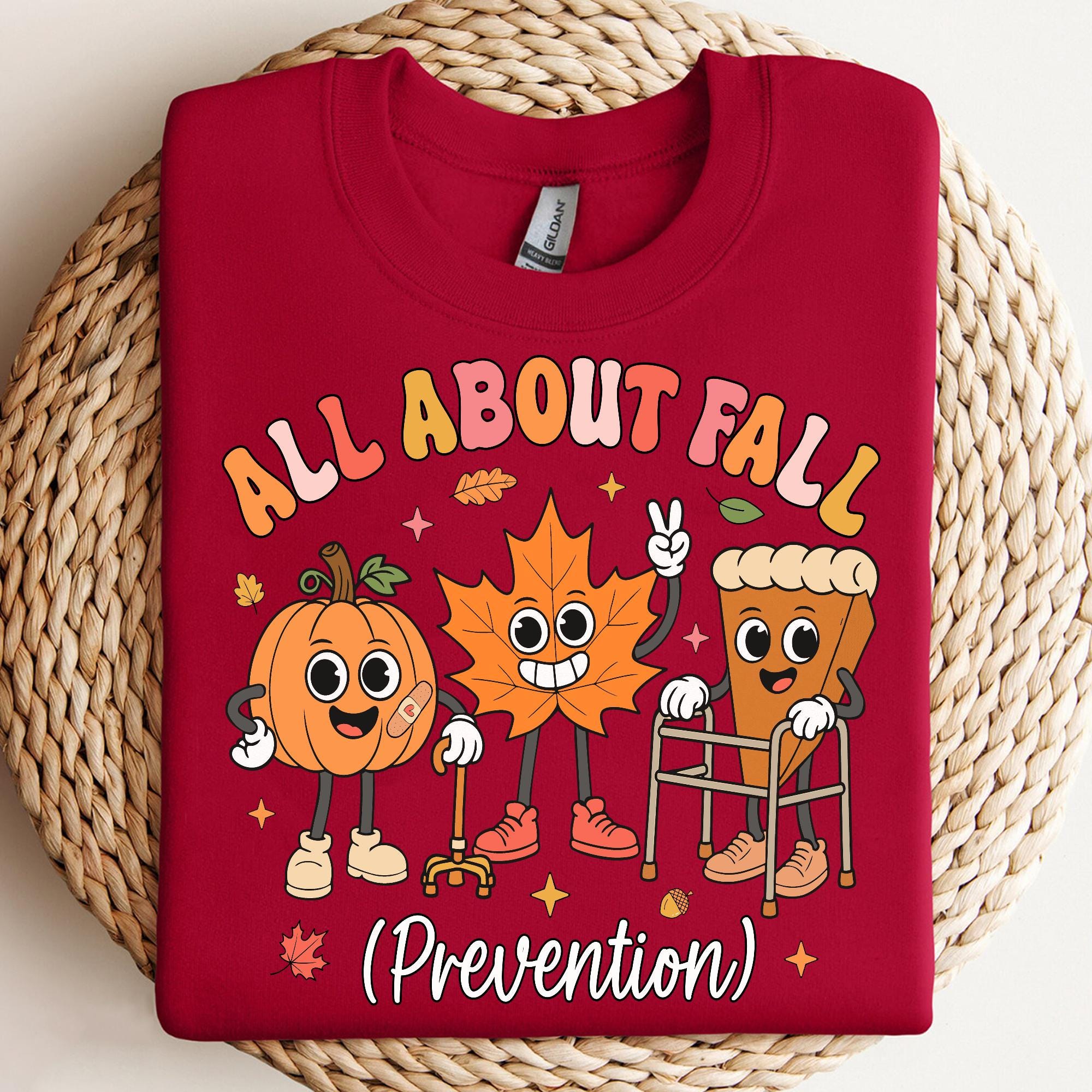 All About Fall Prevention Png, Thanksgiving Fall Nurse Shirt