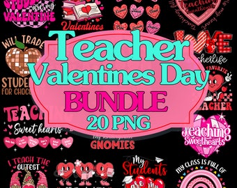 20 Retro Valentine Teacher Png Bundle, My Students Are My Valentine Png, Cupid's Favorite Teacher PNG, Cute Teacher Valentine's Day Png