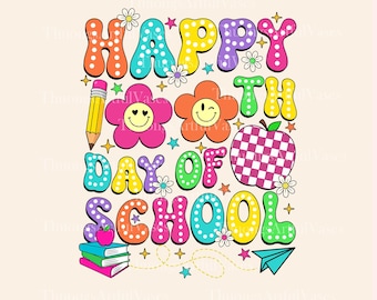 Glückliche 100 Tage Der Schule PNG, Bleistift Coquette Bogen PNG, 100 Tage Smarter PNG, Lehrer 100 Tage Png, Kinder Schul-Shirt, digitaler Download