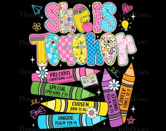 Elle est enseignante en PNG, enseignante en PNG, enseignante chrétienne en PNG, chemise inspirante pour enseignante, chemise pour la rentrée, enseignante de maternelle