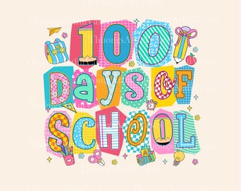 100 días de escuela (PNG), Sobreviví 67 + 33 días de escuela (PNG), Maestro 100 días, 100 días más inteligente (PNG), Camiseta escolar para niños, Descarga digital