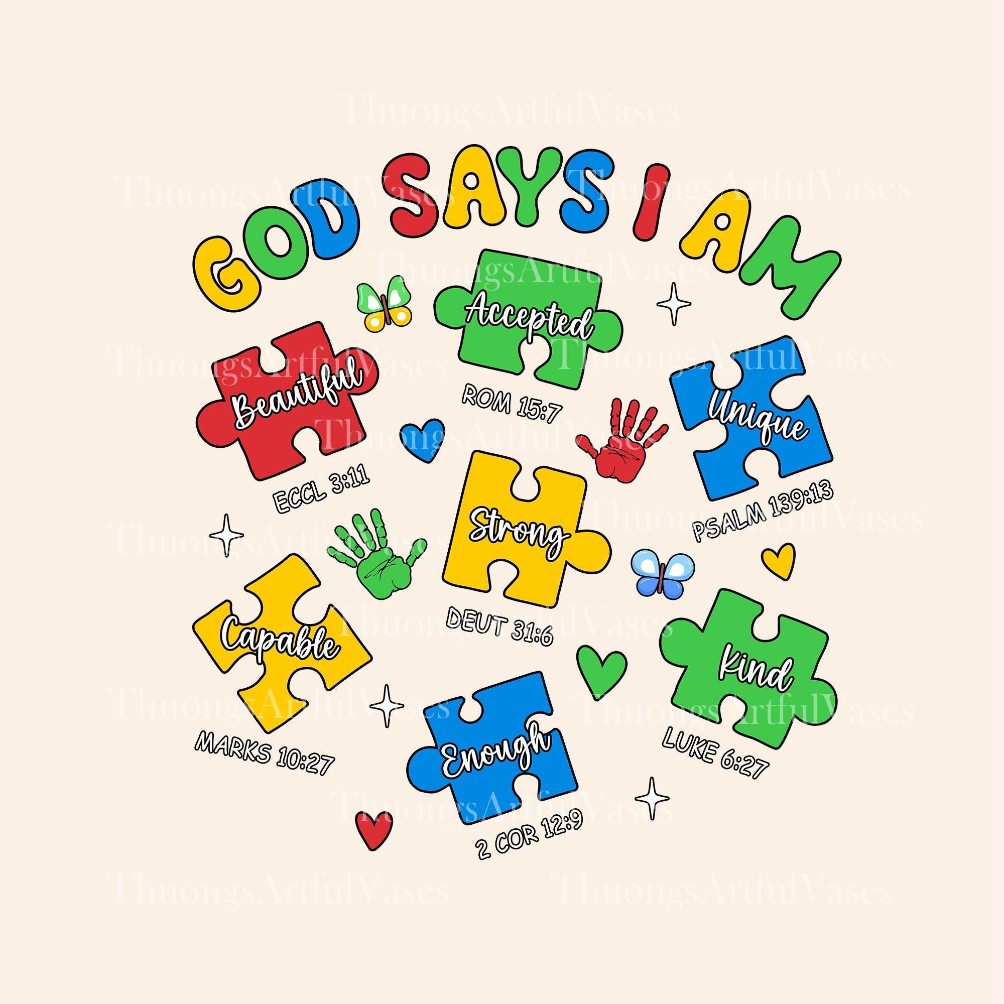 God Says I Am Autism PNG, Autism Awareness Month, Christian Autism ...