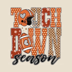 Touchdown Season Game Day Football, Checkered Football Svg Png, Game Day, Football Mom Png, Football Png Design, Football Mama