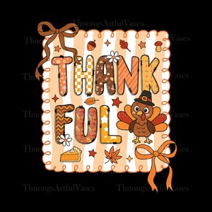 Preppy Fall Thankful Png, Autumn Png, Give Thanks Jesus, Fall Png, Thanksgiving Png, Thankful Fall Png, Fall Pumpkin Png