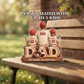 We Caught the Best Dad, Custom Baseball Dad Plaque, 2D Acrylic Gift for Dad from Kids, Father’s Day Gift for Husband, Grandpa Baseball Sign
