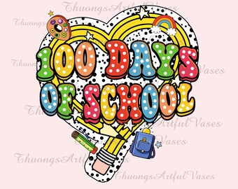 100 Tage Schule Dalmatiner Png, 100 Tage Schule Png, ich habe 100 Tage überlebt, Kindergarten Png, Schüler Lehrer Geschenk, Zurück in der Schule