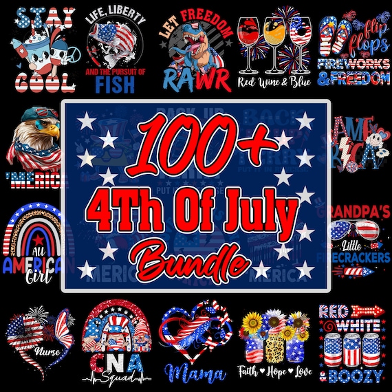 100+ 4th of July Mega Bundle, Independence Day PNG, Heather Roberts Art Bundle, Fourth Of July Png, USA Flag, 1776 American Patriotic Design