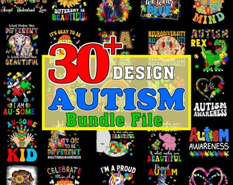 30+ Autism Png Bundle, Autism Awareness, Autism Quote Png, Au-Some Png, Autism Mom Png, Autism Bundle Png, Autism Ribbon Png, Puzzle Piece
