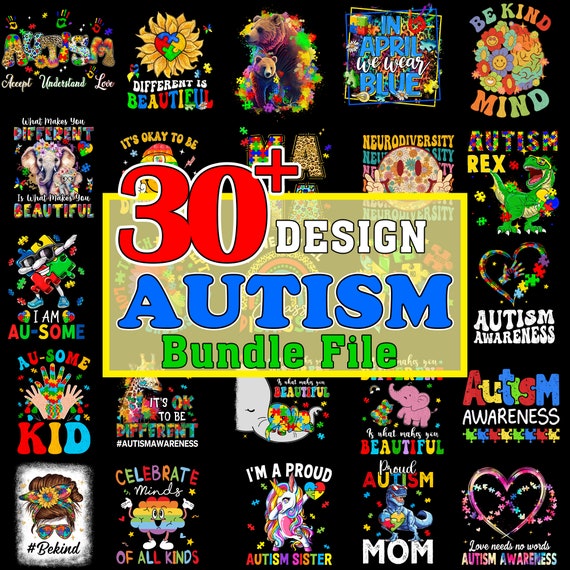 30+ Autism Png Bundle, Autism Awareness, Autism Quote Png, Au-Some Png, Autism Mom Png, Autism Bundle Png, Autism Ribbon Png, Puzzle Piece