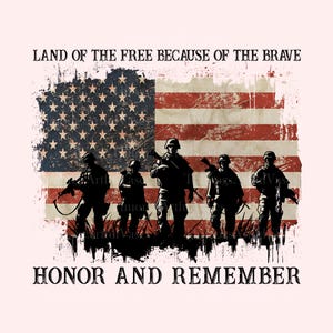Land Of The Free Because Of The Brave Png, 4th of July Png, Fourth of July Png, Patriotic Shirt Png, Independence Day Png image 1