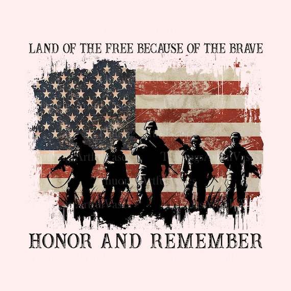 Land Of The Free Because Of The Brave Png, 4th of July Png, Fourth of July Png, Patriotic Shirt Png, Independence Day Png