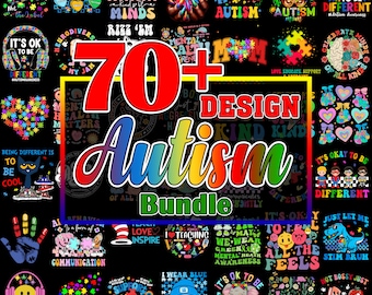 70+ Autism Designs Bundle, Autism Awareness Png, Autism Quote Png, Au-Some, Autism Mom Png, Puzzle Png, Autism Ribbon Png, Puzzle Piece Png