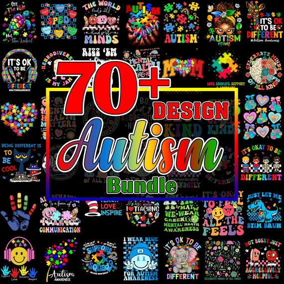 70+ Autism Designs Bundle, Autism Awareness Png, Autism Quote Png, Au-Some, Autism Mom Png, Puzzle Png, Autism Ribbon Png, Puzzle Piece Png