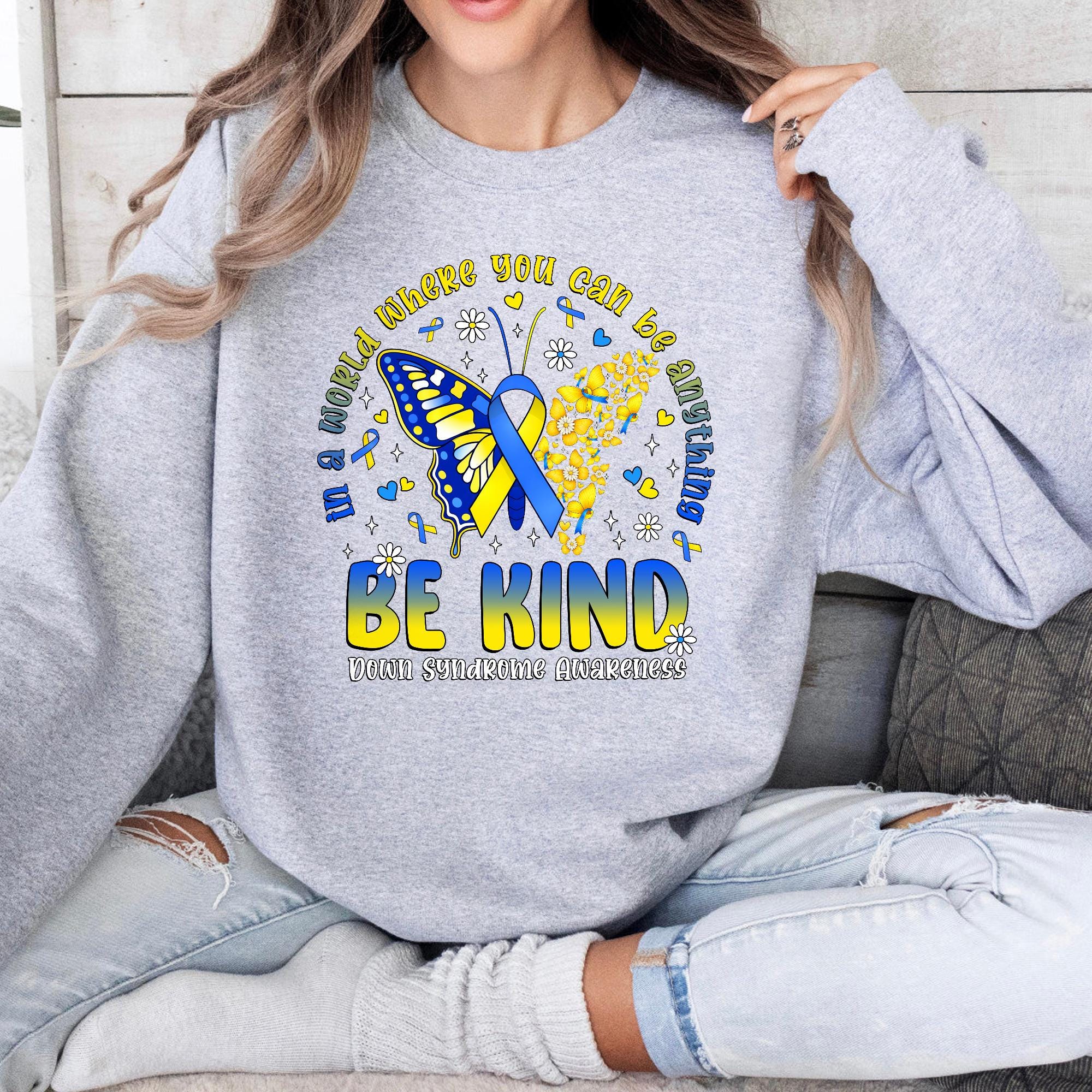 Be Kind Down Syndrome Awareness 3/21 PNG, in October We Wear Blue ...