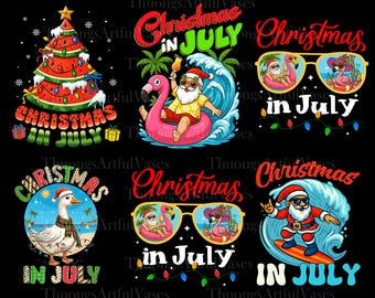 Paquete de Navidad en julio (Png), Navidad divertida (Png), Navidad en verano, Vibras de verano (Png), Papá Noel tropical, Vacaciones (Png)