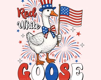 Girl Goose Png, Boy Goose Png, 4th of July Png, Patriotic Png, Silly Goose Girl Png, Independence Day Png, USA Flag, USA Png
