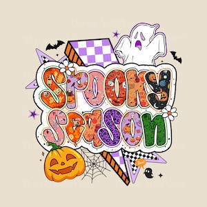 Spooky Season Png, Vintage Halloween Ghost Png, Coquette Fall Pumpkin Shirt Design, Halloween Brushstroke Sublimation, Coquette Vibes Png