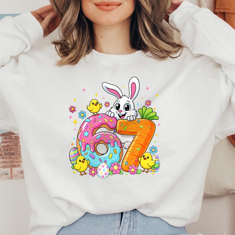 Happy Easter Day 67 Bunny PNG, Six Seven Easter Day, 67 Easter Egg Png ...