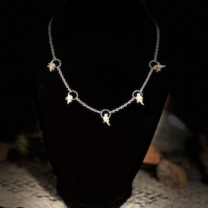 Snake Vertebrae Stainless Steel Oddity Choker Necklace Vulture Culture