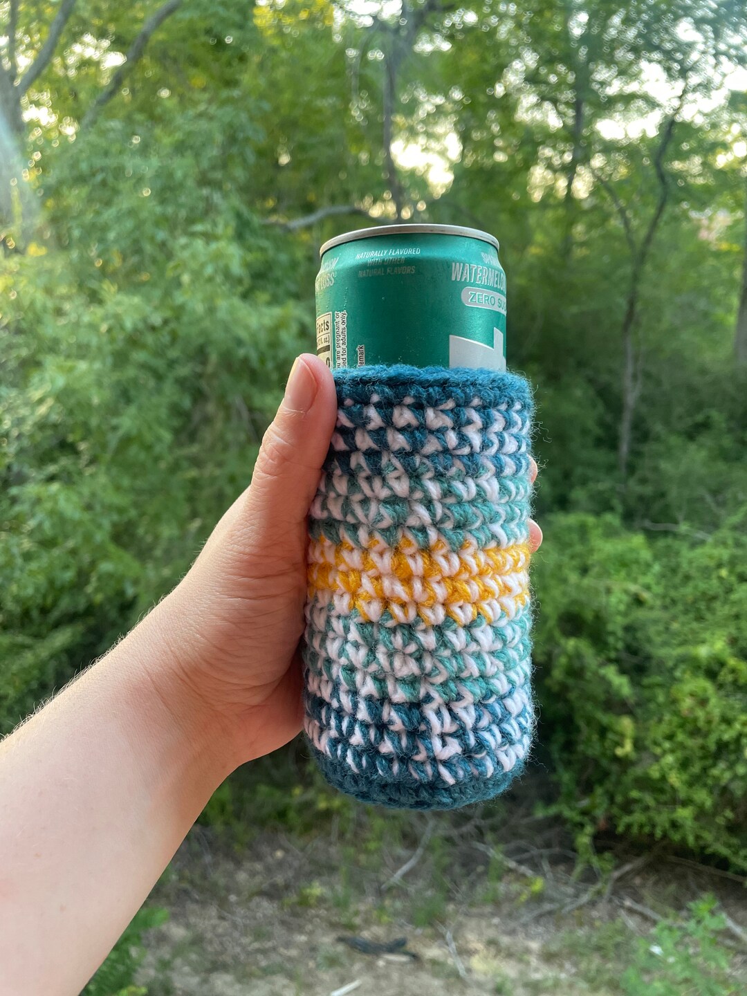Color Fusion Crochet Can Cozy Pattern - Etsy