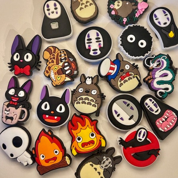 Various Studio Ghilbi Character Croc Charms | Totoro, No Face, Jiji etc.