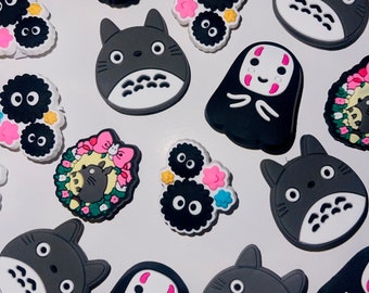 Kawaii Anime Croc Charms | Cute No Face, Totoro, Soot Sprites Charms