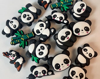 Panda Bear Croc Charms | Cute Jibbitz for Kids