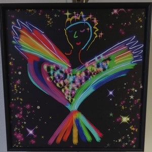 Arte de regalo con estampado de ángel de Linda Dent Mitchell