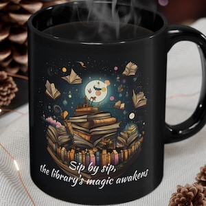 Mugs Librarian, Book Mug, Bookish Mug, Bookish Gifts, Book Lover Gift, Library Bookshelf Magical Mug, Librarian Mug, Book Lover Mug