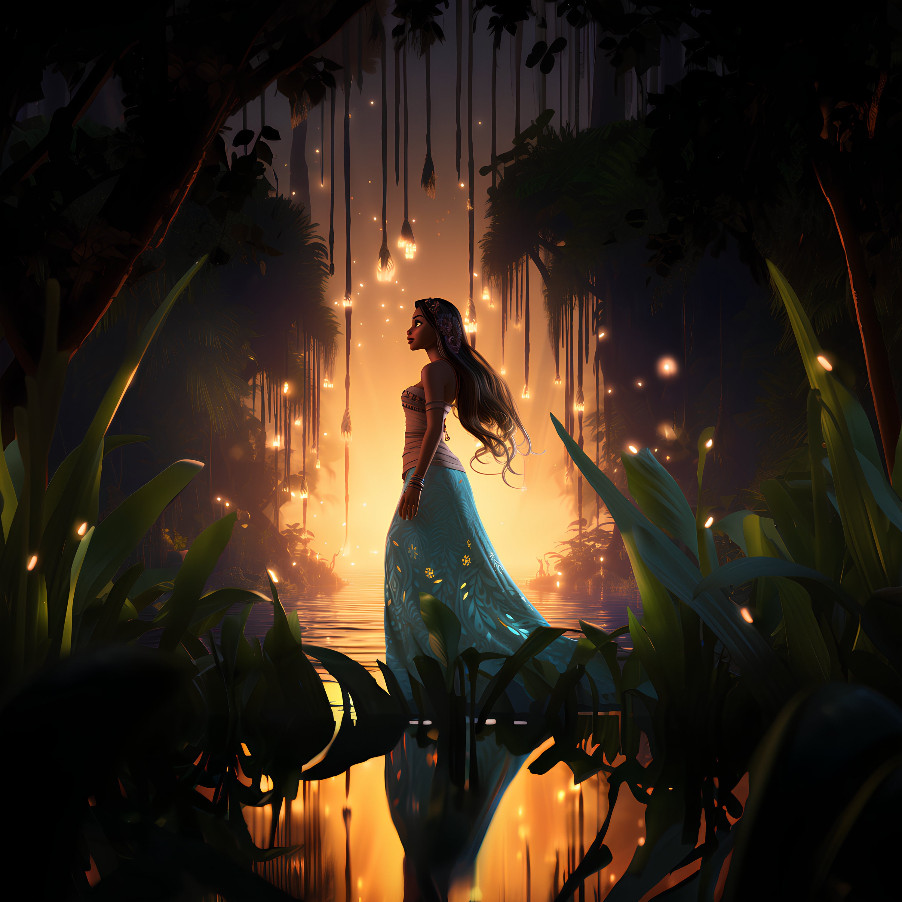 Disney Princess in the jungle Mouse pad