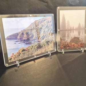 Suporte de acrílico transparente para exposição de fotos