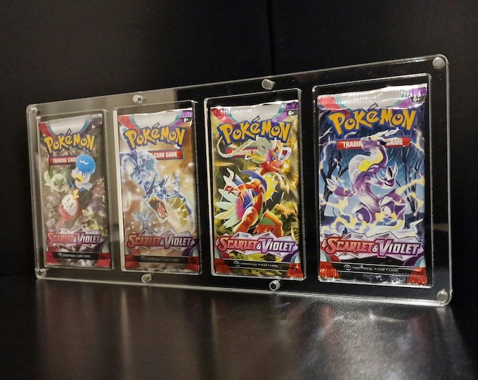 Booster Pack Display Case, Display 1 - 4 Booster Packs (ideal for ...