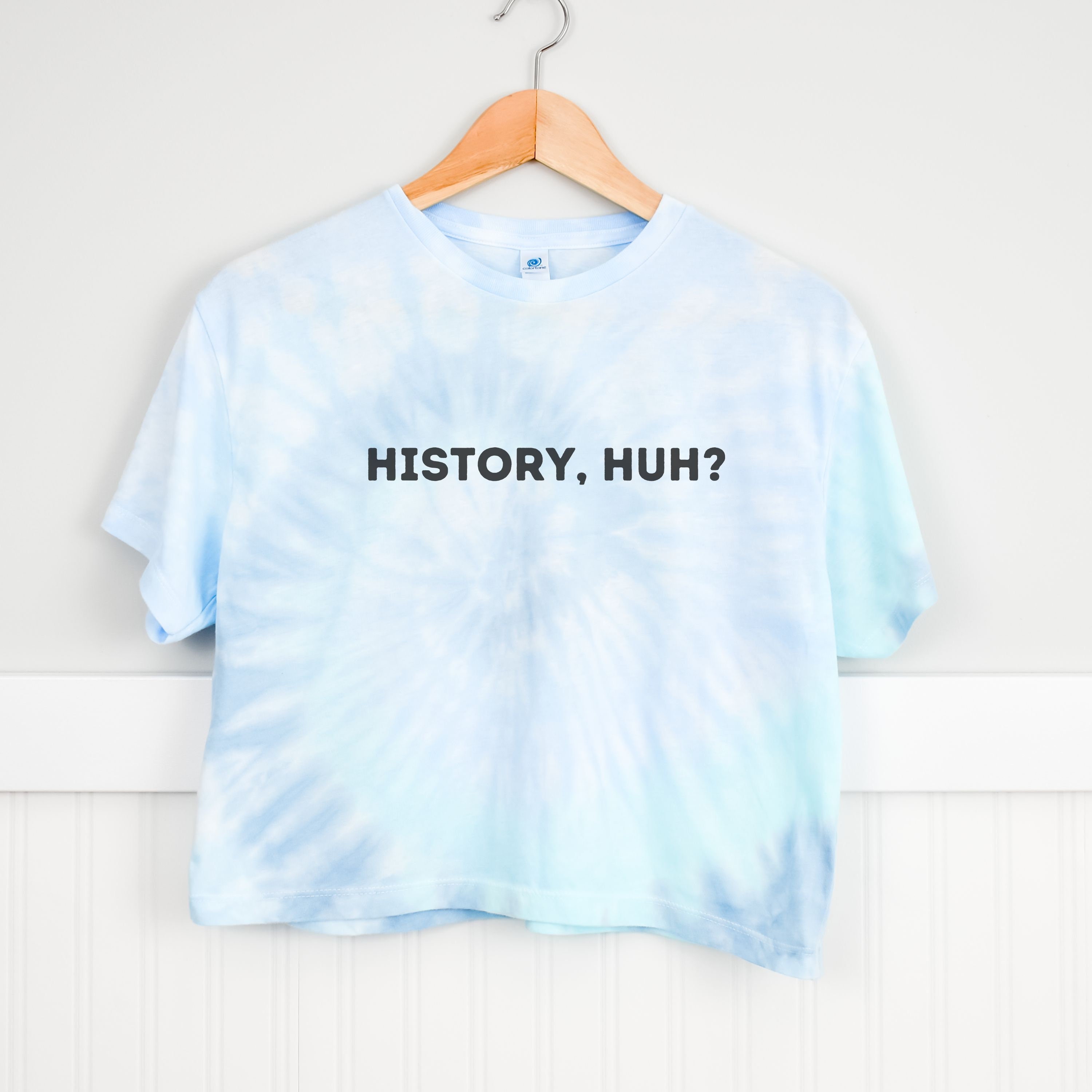 Tiedye 'history Huh' RWRB Cropped Women's Tee Etsy