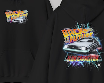 Back to the Future Hoodie: 80s Delorean Graphic Sweatshirt