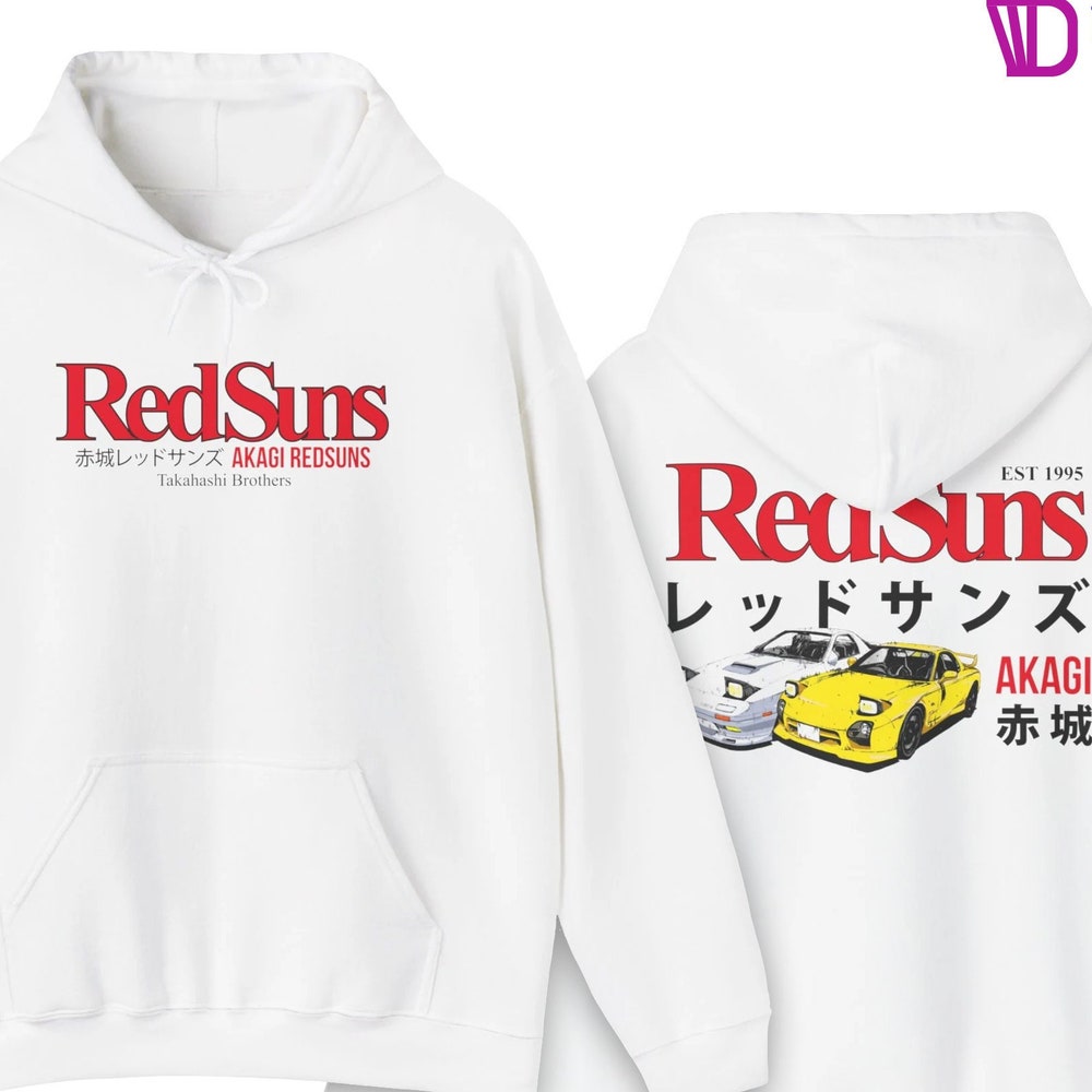Anime Hoodie, Initial D Hoodie, Mazda Rx7 Hoodie, Redsuns, Jdm Streetwear, Japan Inspired Hoodie, Men Hoodie, Women Hoodie, Hoodie For Him