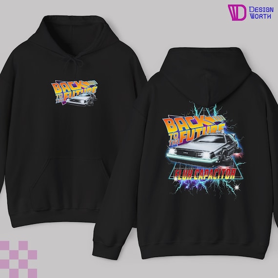 Back To The Future DeLorean Flames Sweat à Capuche Back To The Future DeLorean Flames Sweat à Capuche
