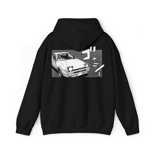 JDM AE86 頭文字Dパーカー | ジャパンストリートウェア、ドリフトカーパーカー 画像 3