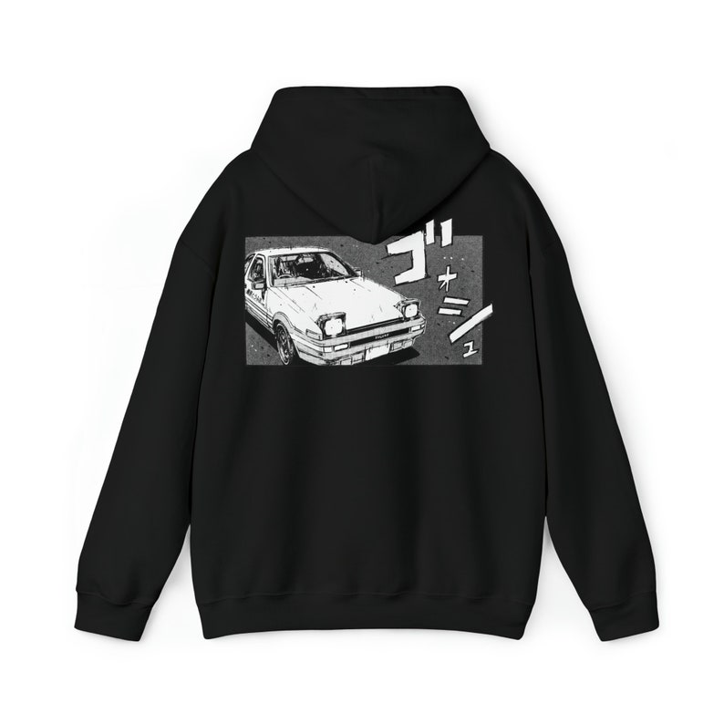 JDM AE86 頭文字Dパーカー | ジャパンストリートウェア、ドリフトカーパーカー 画像 3
