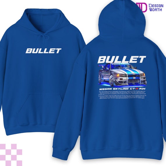JDM Hoodie Car Hoodie Fast and Furious Hoodie Bullet Hoodie Nissan Gtr R34 Nissan Skyline Hoodie Paul Walker Etsy