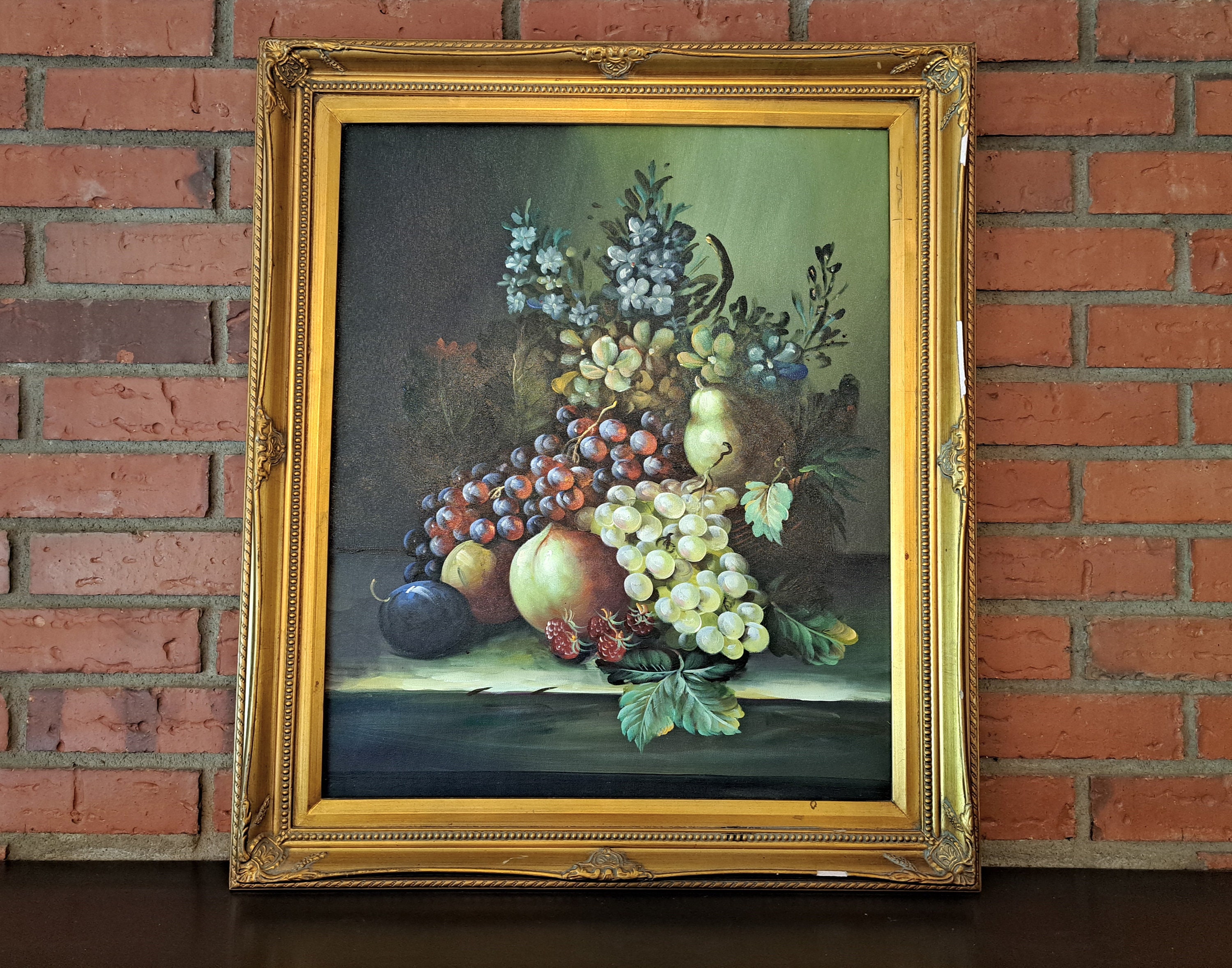 Vintage Cottage Style Framed Art Original Oil Painting of Etsy