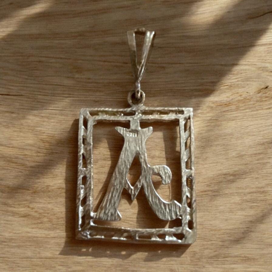 Vintage 80s and 90s Initial Letter A Charm Pendant in 14kt Yellow Gold ...