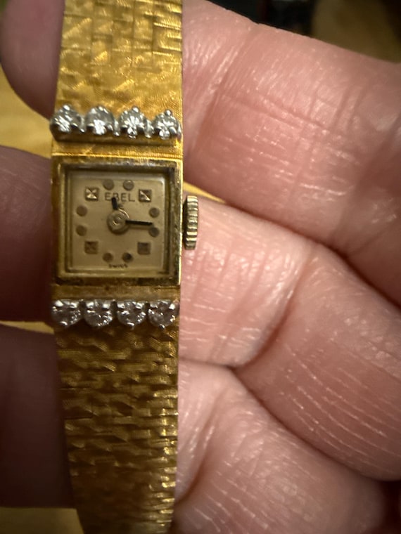 Vintage Ebel Diamond Cocktail Watch: 18K Yellow Gold Swiss  display picture 2