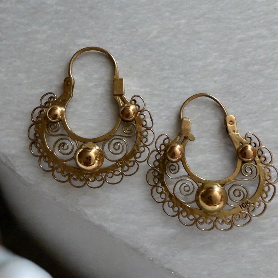 Vintage Mexican Hoop Earrings - Etsy Vintage Mexican Hoop Earrings - Etsy