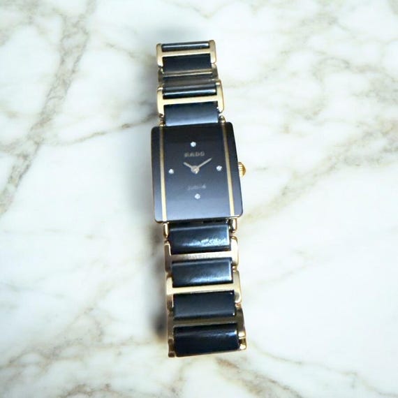 Vintage Lady's Rado Intergral Diamond Watch Ceramic Sapphire